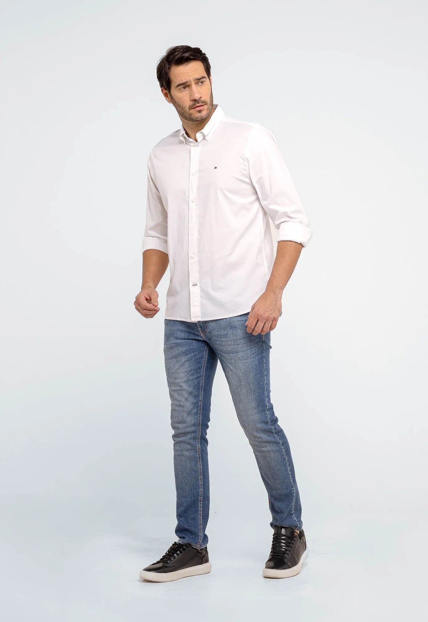 Camisa Tommy Hilfiger ML Regular Fit Oxford - Henri Store