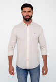 Camisa Tommy Hilfiger ml Regular Fit Xadrez Areia - Henri Store