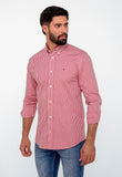 Camisa Tommy Hilfiger Ml Regular Fit Xadrez Vermelha - Henri Store