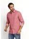 Camisa Tommy Hilfiger ml Slim Fit Estampada Vermelho - Henri Store