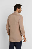Camisa Tommy Hilfiger ml Slim Fit Knitted Cáqui - Henri Store