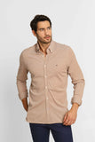 Camisa Tommy Hilfiger ml Slim Fit Knitted Cáqui - Henri Store