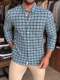 Camisa Tommy Hilfiger Ml Slim Fit Xadrez Verde - Henri Store
