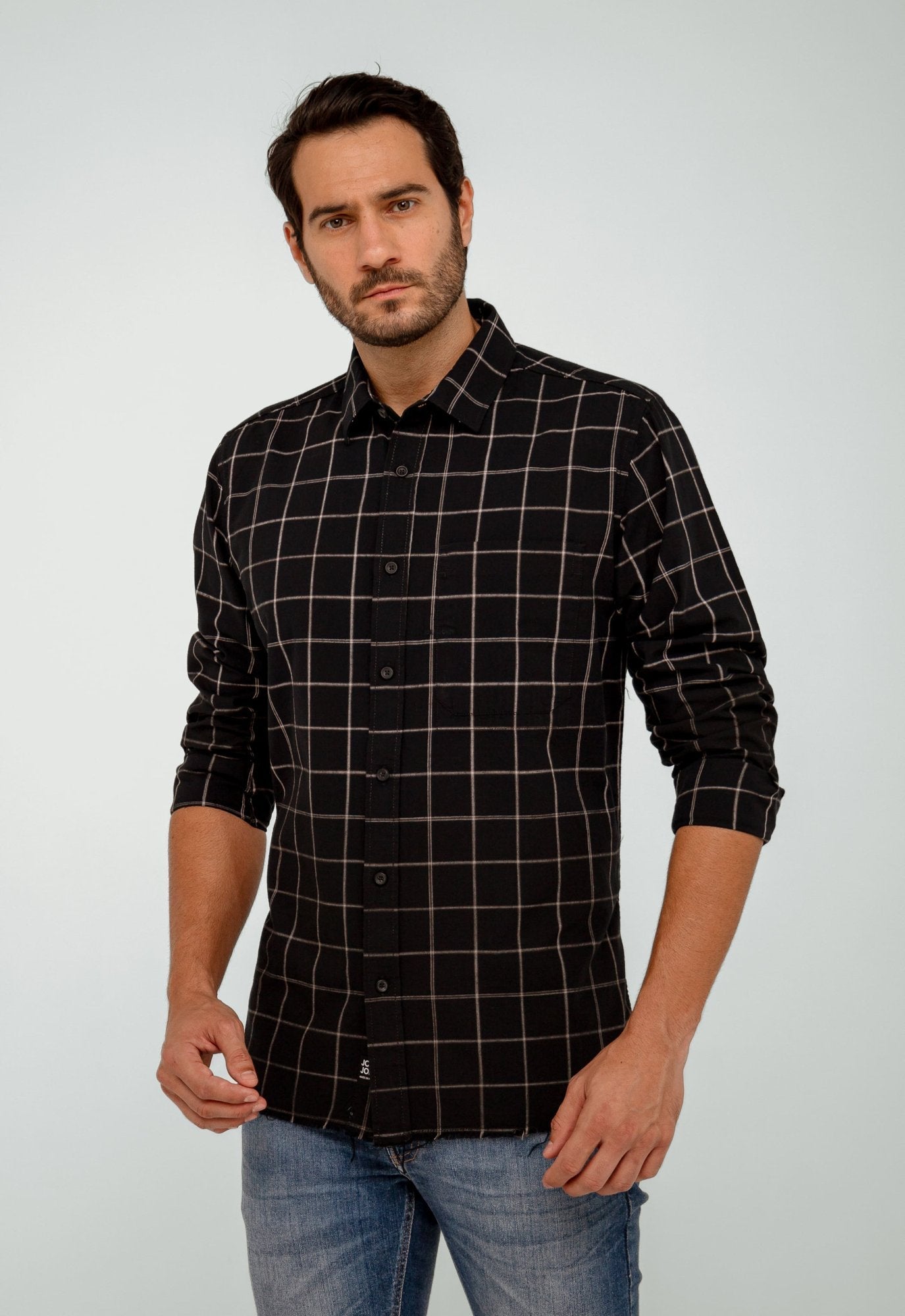 Camisa Xadrez John John Manga Longa Alex - Henri Store