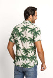 Camisa Zafferano Mc Estampada Branca C/ Verde - Henri Store