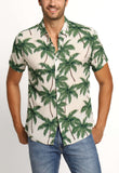 Camisa Zafferano Mc Estampada Branca C/ Verde - Henri Store