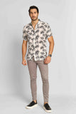 Camisa Zafferano Mc Estampada Branco/Preto - Henri Store