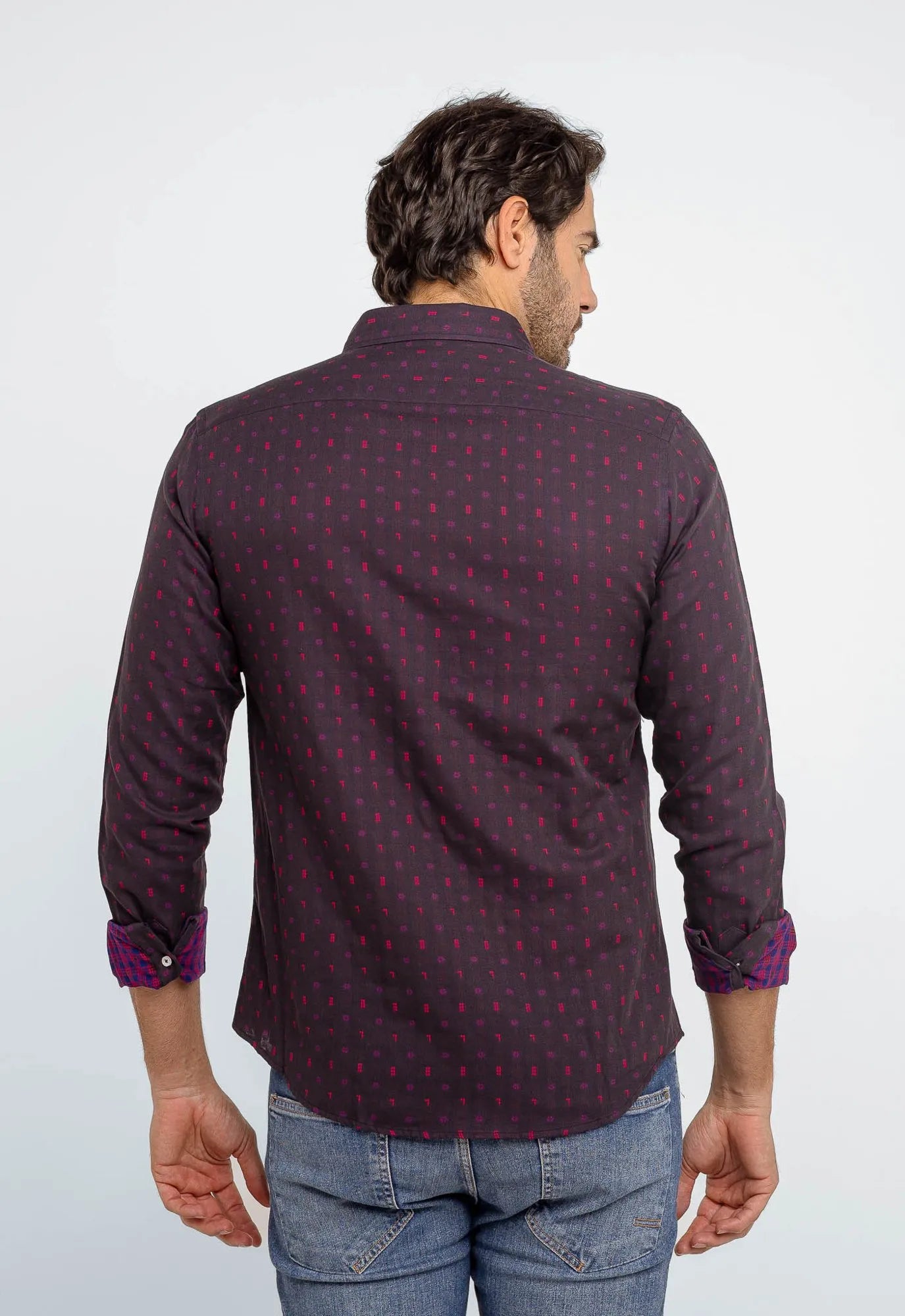 Camisa Zafferano Ml Slim Fit Vinho