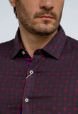 Camisa Zafferano Ml Slim Fit Vinho - Henri Store