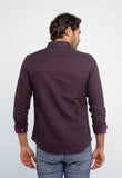 Camisa Zafferano Ml Slim Fit Vinho - Henri Store