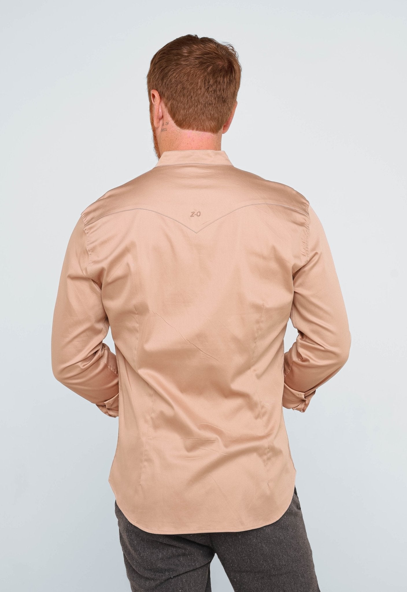 Camisa Zip Off Gola Padre Bege 899 - Henri Store