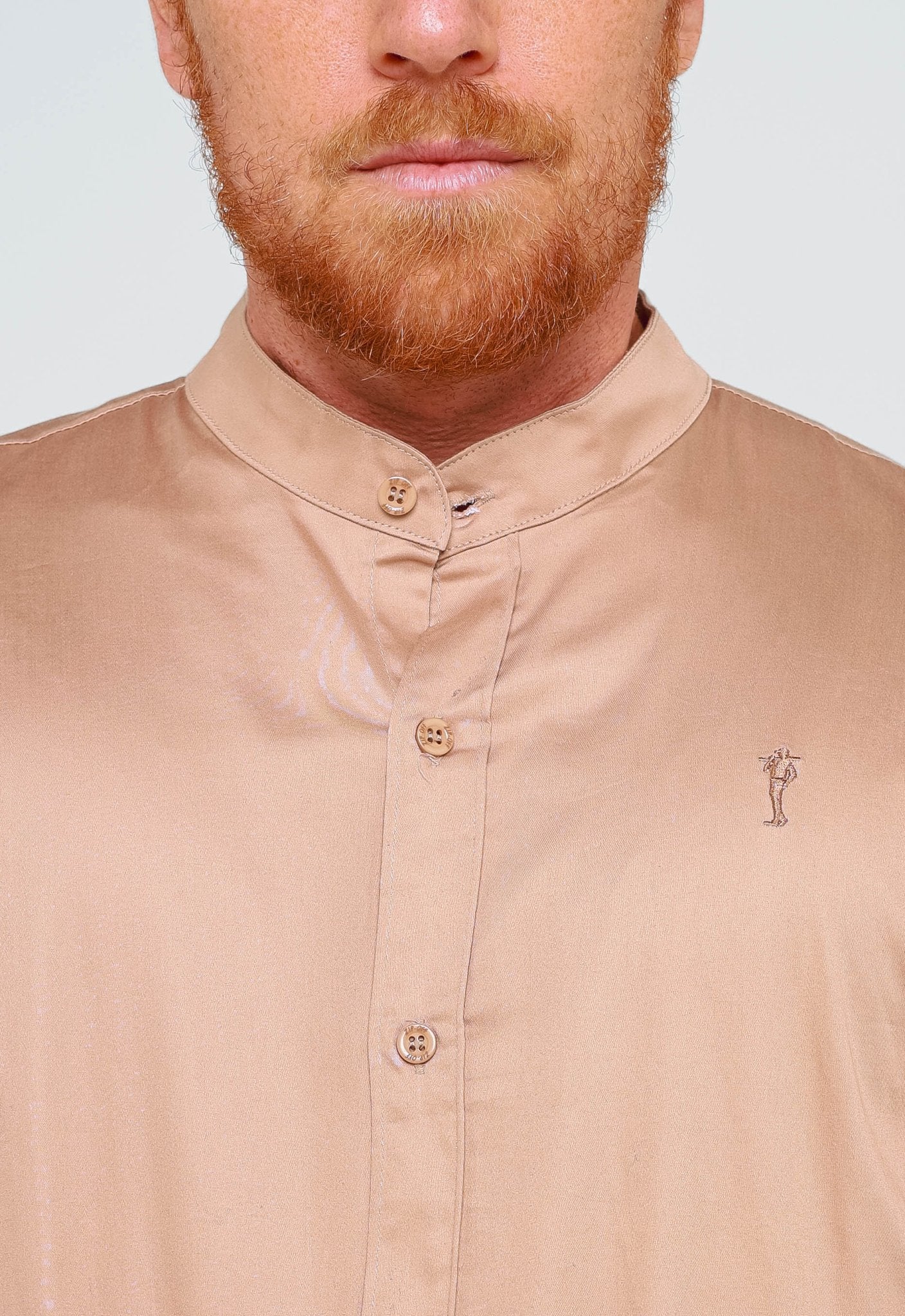 Camisa Zip Off Gola Padre Bege 899 - Henri Store