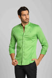 Camisa Zip Off Gola Padre Slim Fit Ml Verde Pistache - Live - Henri Store