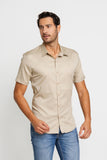 Camisa Zip Off Mc Bege 80055 - Henri Store