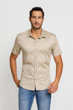 Camisa Zip Off Mc Bege 80055 - Henri Store