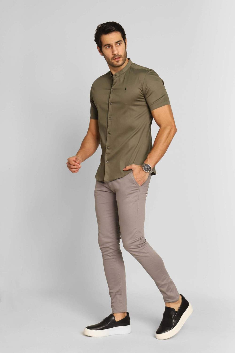 Camisa Zip Off Mc Gola Padre Verde Militar Ref:35753 - Live - Henri Store