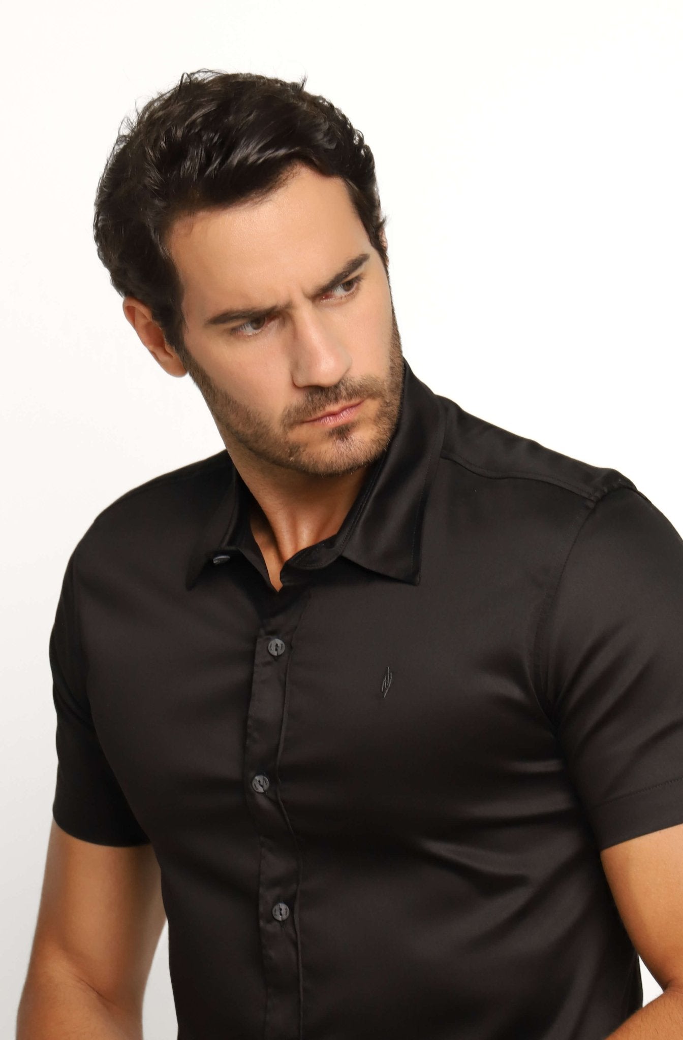 Camisa Zip Off Mc Preto 80055 - Henri Store