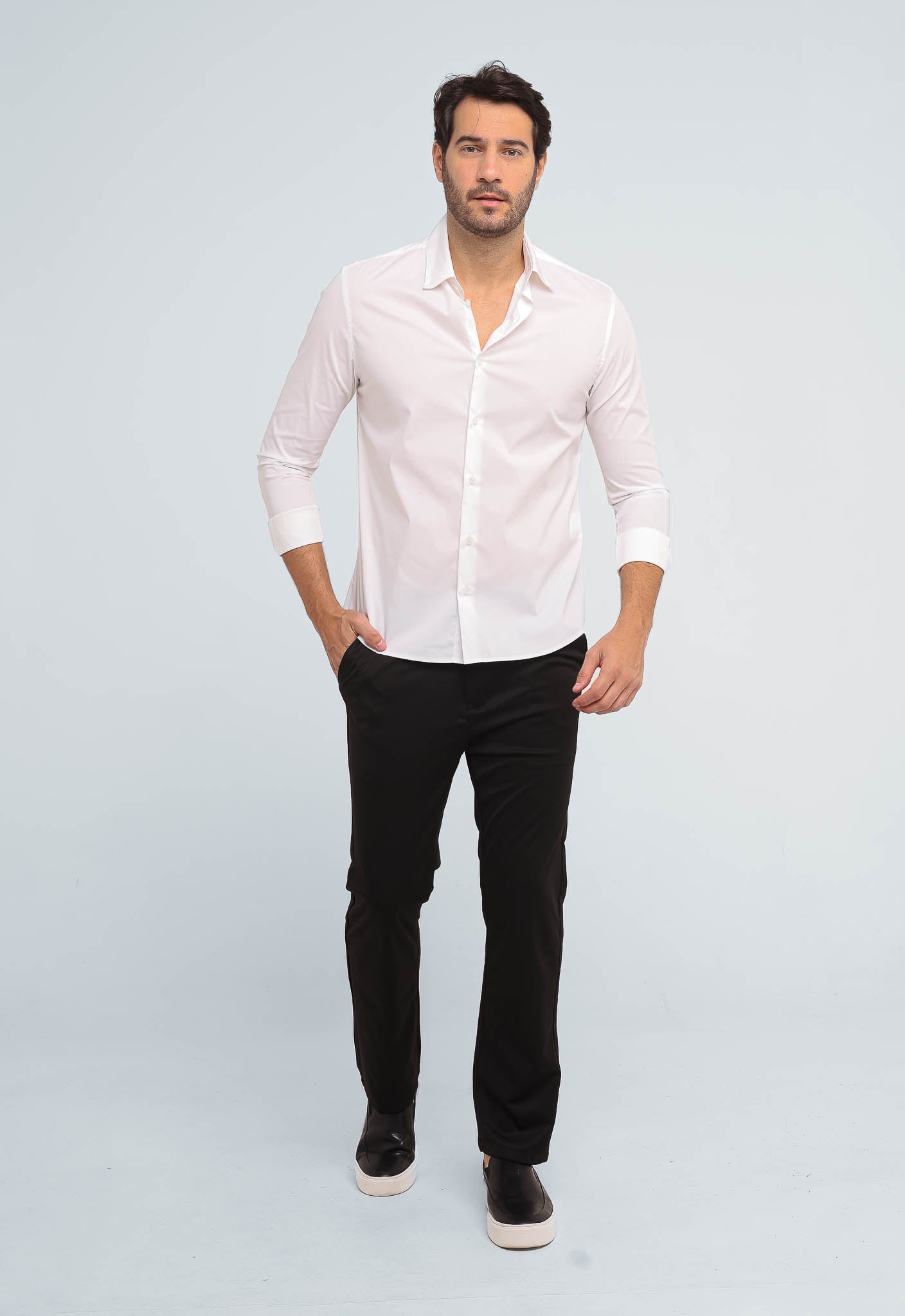 Camisa Zip Off ML Branco - Henri Store