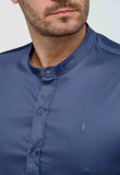 Camisa Zip Off Ml Gola Padre Azul Estanho - Henri Store