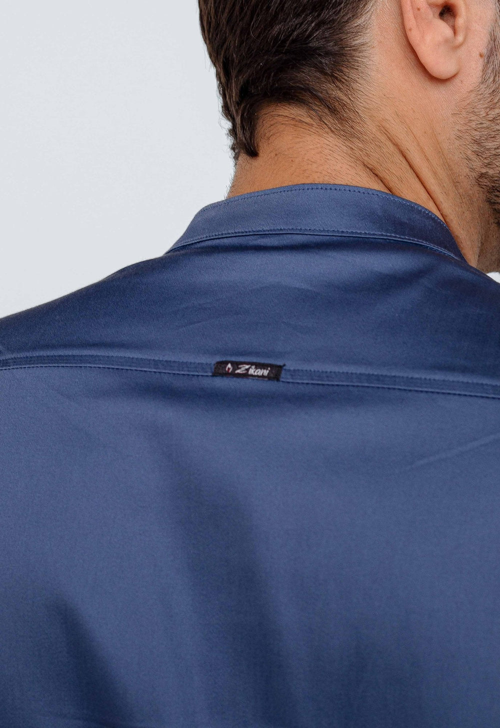Camisa Zip Off Ml Gola Padre Azul Estanho - Henri Store