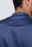 Camisa Zip Off Ml Gola Padre Azul Estanho - Henri Store