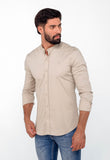 Camisa Zip Off Ml Gola Padre Bege 025 Ref 00065 - Henri Store