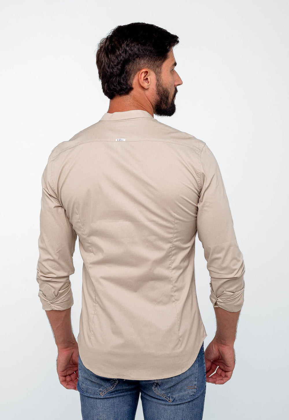 Camisa Zip Off Ml Gola Padre Bege 025 Ref 00065 - Henri Store