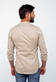 Camisa Zip Off Ml Gola Padre Bege 025 Ref 00065 - Henri Store