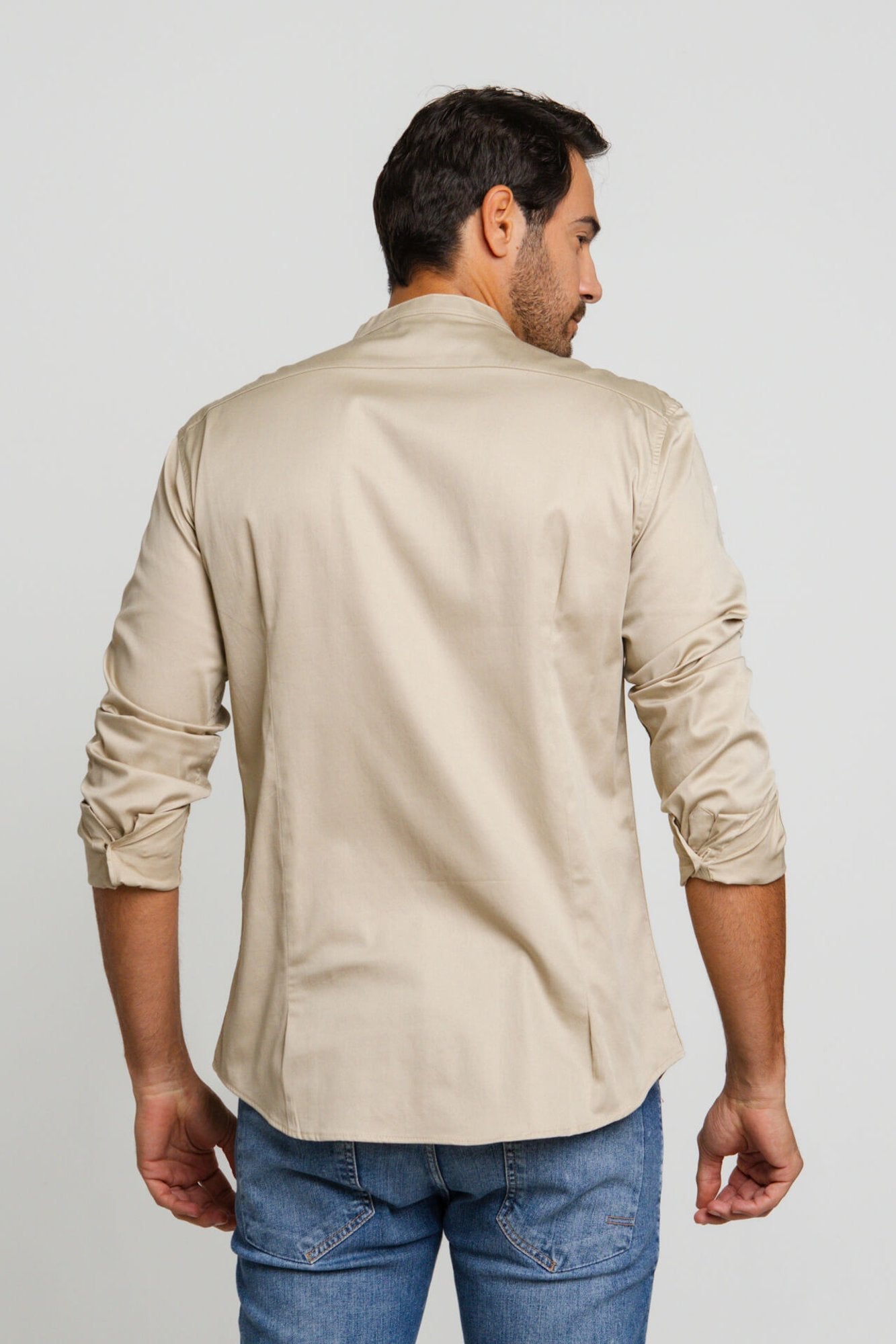 Camisa Zip Off Ml Gola Padre Cáqui - Henri Store