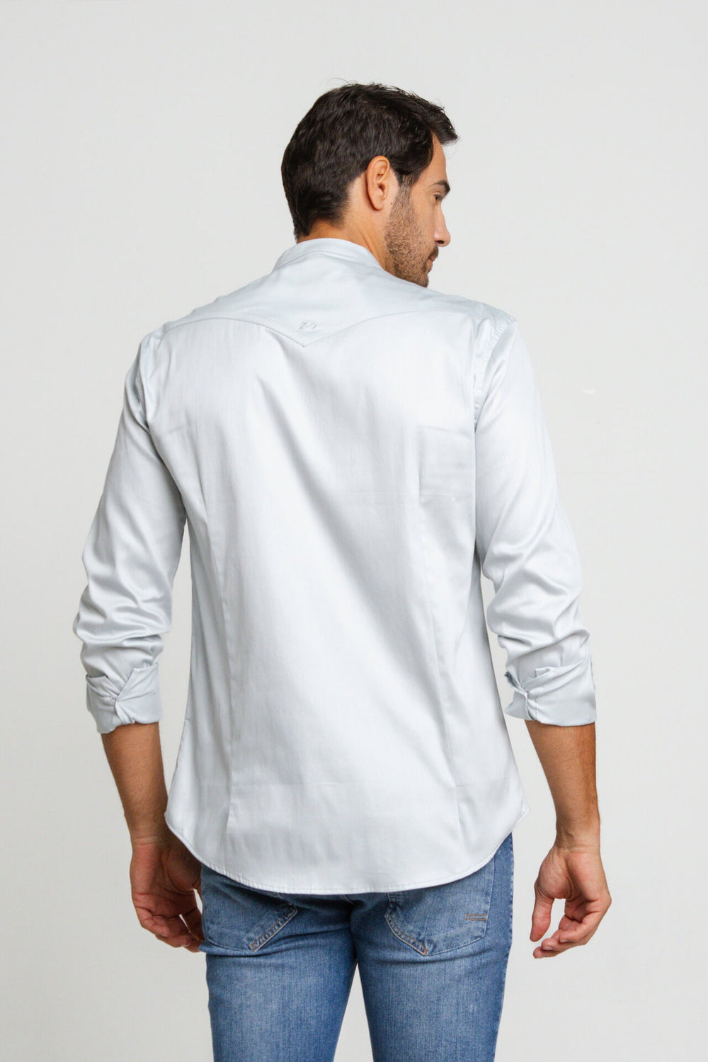 Camisa Zip Off Ml Gola Padre Cinza 008 - Henri Store
