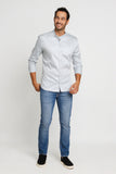 Camisa Zip Off Ml Gola Padre Cinza 008 - Henri Store