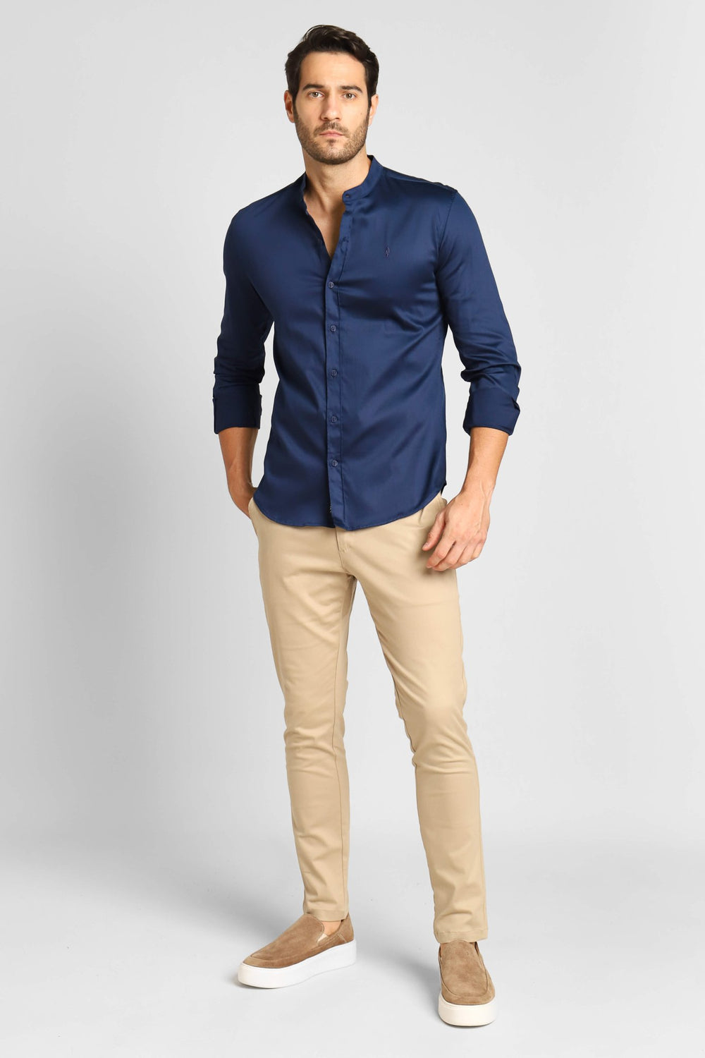 Camisa Zip Off Ml Gola Padre Marinho 80020 - Henri Store