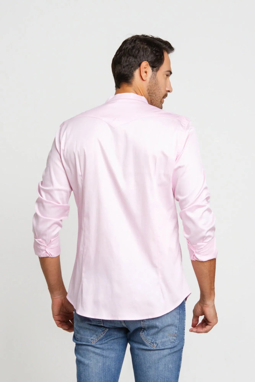 Camisa Zip Off Ml Gola Padre Rosa Claro - Henri Store