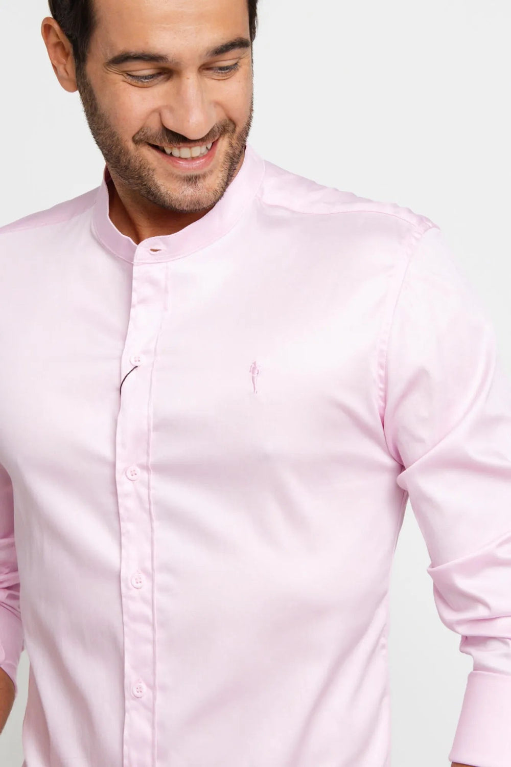 Camisa Zip Off Ml Gola Padre Rosa Claro - Henri Store