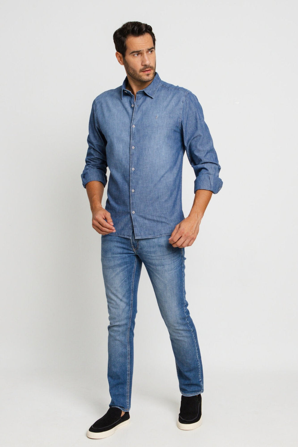 Camisa Zip Off Ml Jeans 00305 - Henri Store