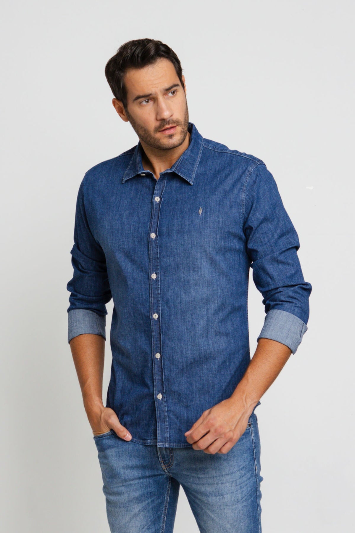 Camisa Zip Off ml Jeans 80021 - Henri Store