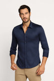 Camisa Zip Off Ml Marinho Dark Blue 80068 - Henri Store