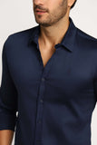 Camisa Zip Off Ml Marinho Dark Blue 80068 - Henri Store