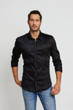 Camisa Zip Off Ml Preto 80068 - Henri Store