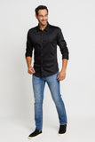 Camisa Zip Off Ml Preto 80068 - Henri Store