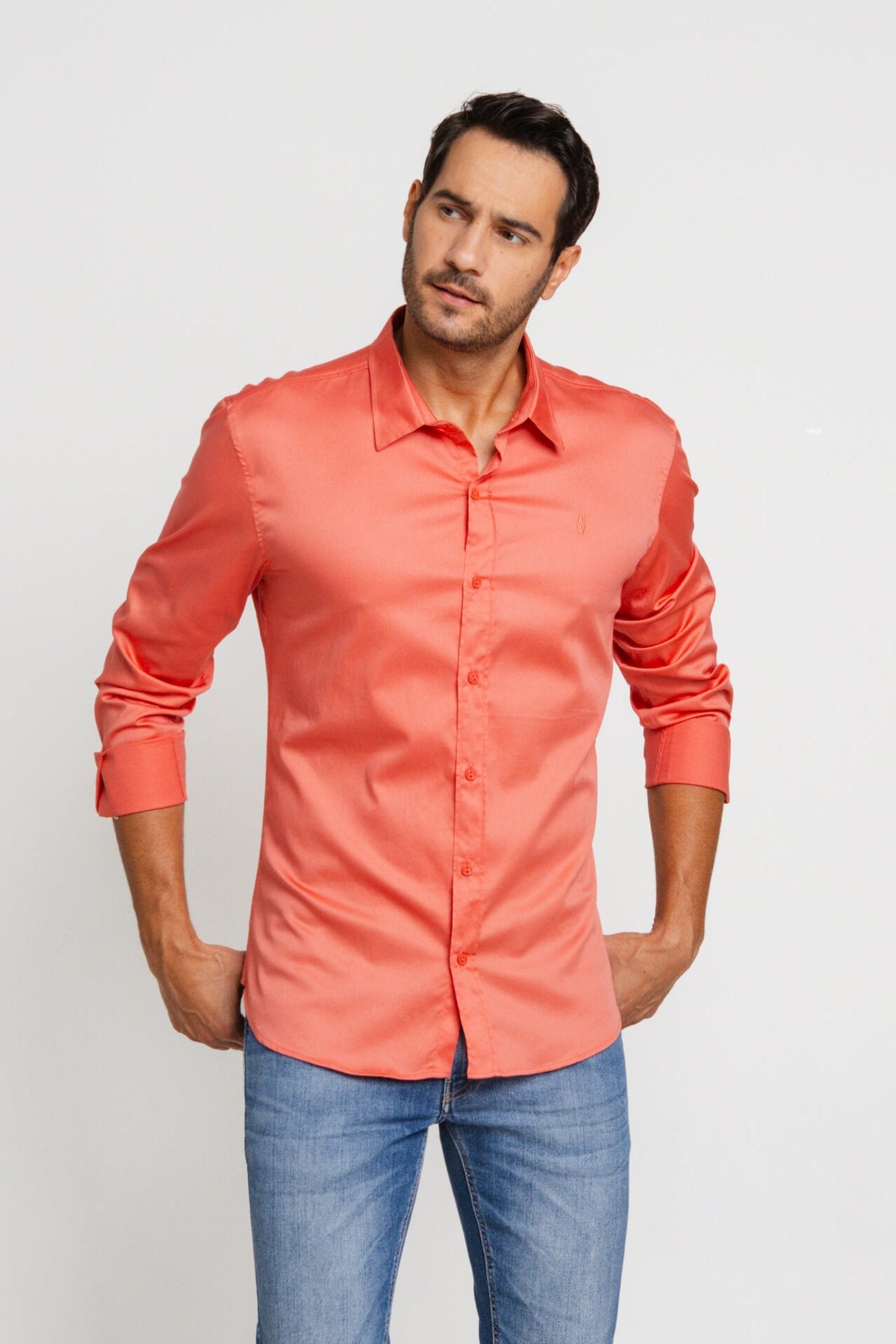 Camisa Zip Off Ml Salmão 80068 - Henri Store