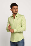 Camisa Zip Off ml Slim Fit Verde Pistache 35601 - Henri Store
