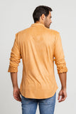 Camisa Zip Off Ml Suede Caramelo 35522 - Henri Store
