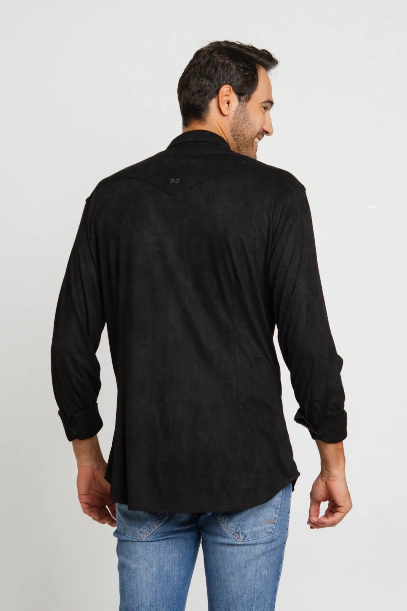Camisa Zip Off Ml Suede Preto 35522 - Henri Store