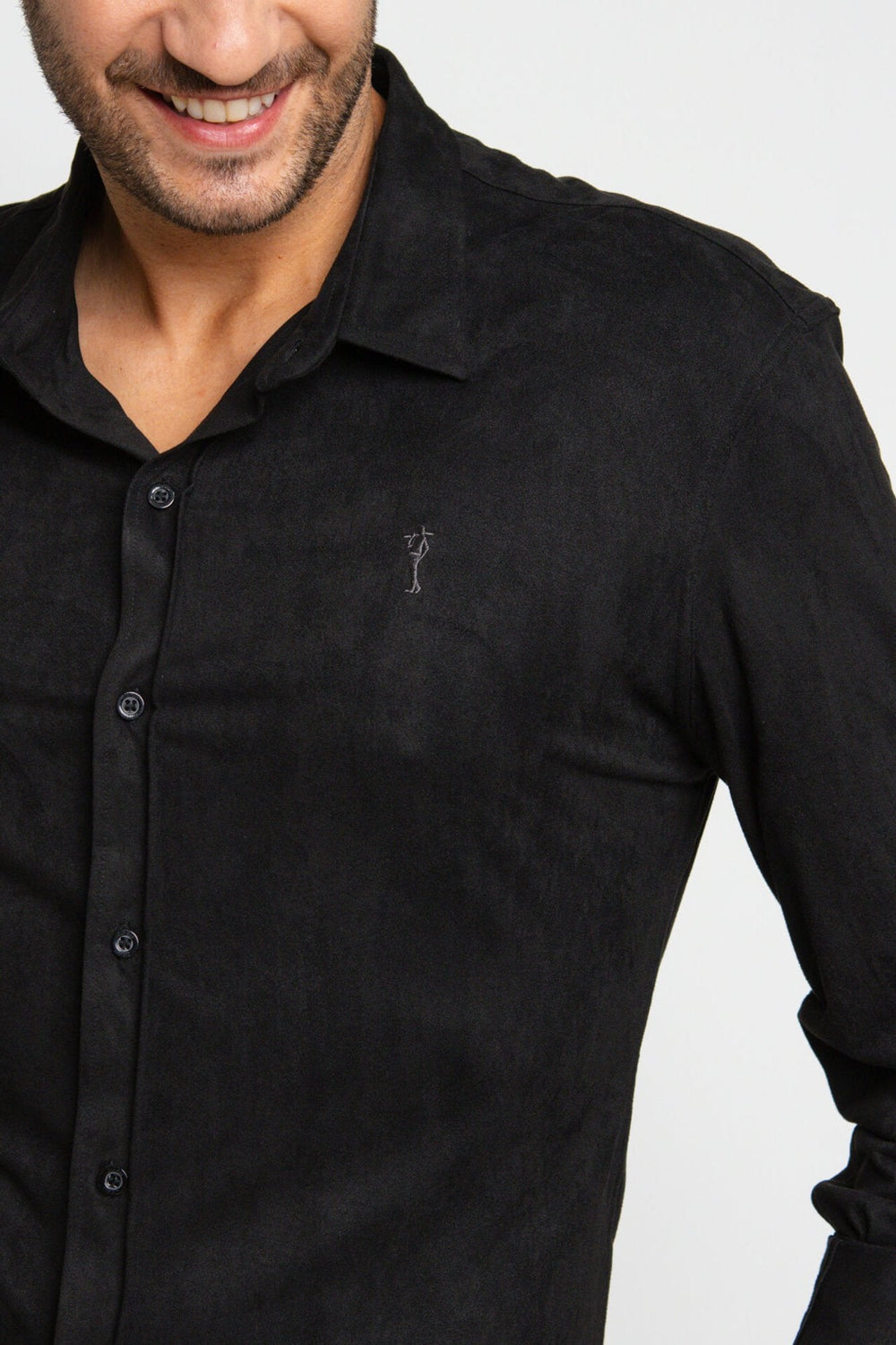 Camisa Zip Off Ml Suede Preto 35522 - Henri Store