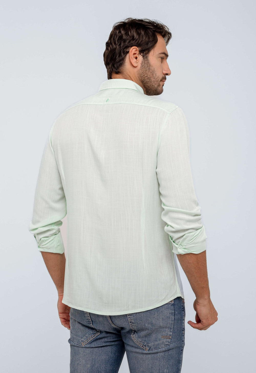 Camisa Zip Off Relaxed Fit Ml Verde Agua - Henri Store
