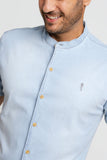 Camisa Zip Off slim Fit Gola Padre Azul Delave 35603 - Henri Store