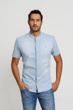 Camisa Zip Off slim Fit Gola Padre Azul Delave 35603 - Henri Store