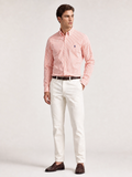 Camisa Raph Lauren Custom Fit Laranja Poney Marinho - LIVE