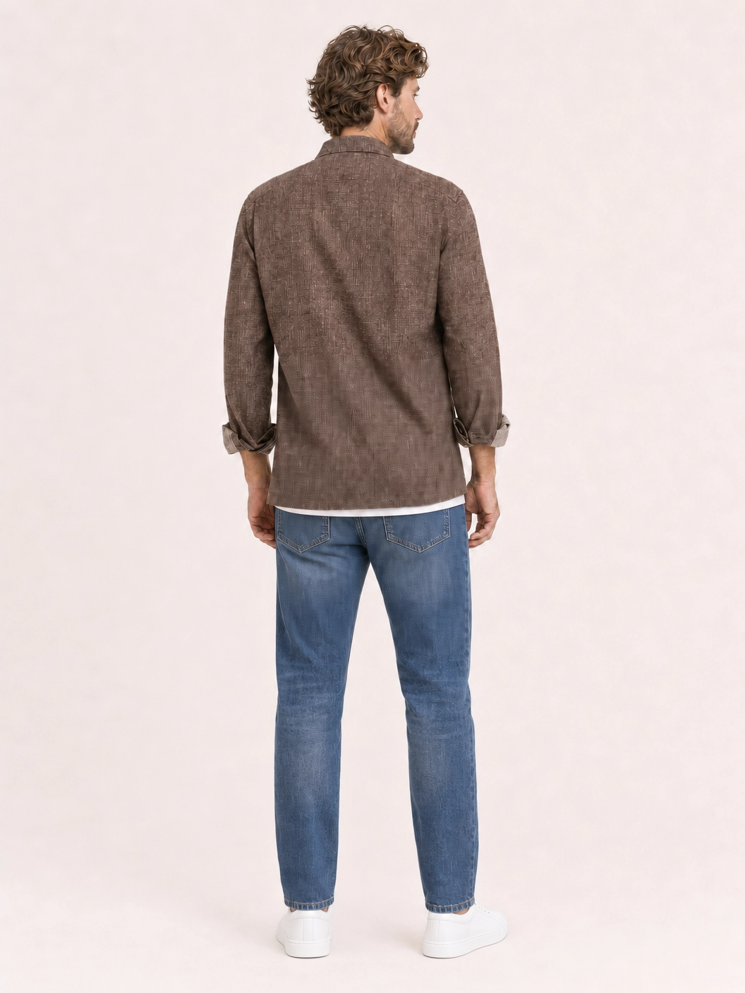 Camisa Dom Henrico ML Sarja Premium com Bolsos Frontais